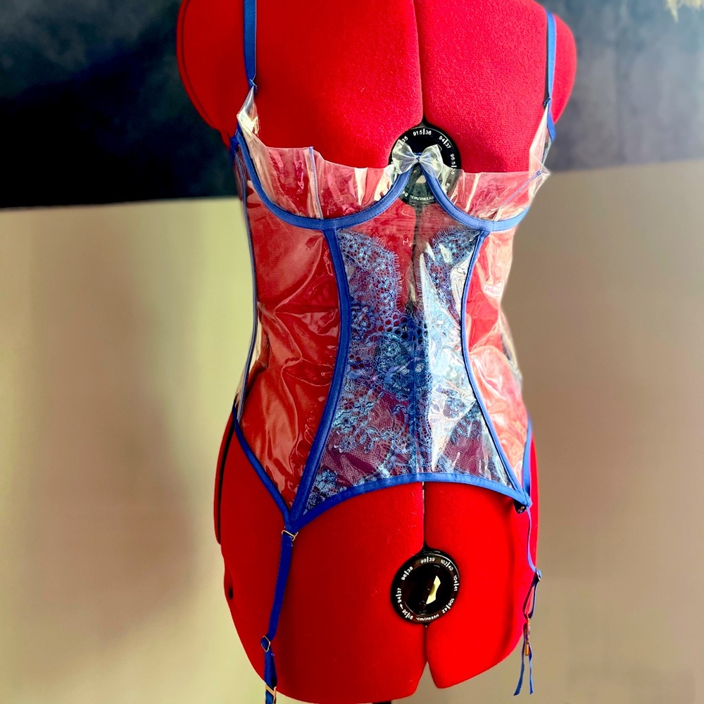 COPY - Savage Fenty Blue Clear Corset Medium New with Tags